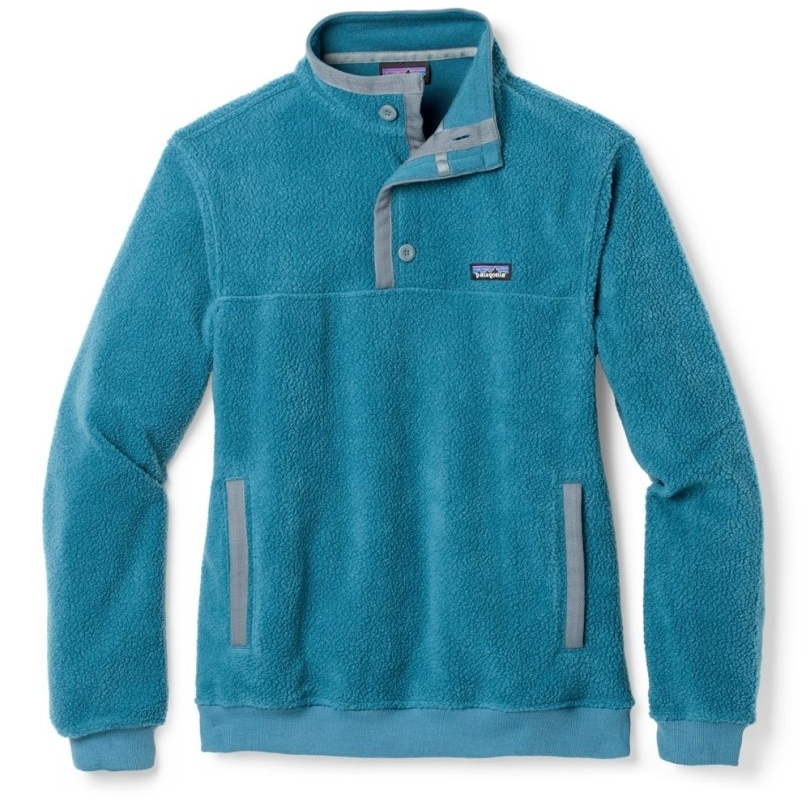 Blauer Rei Coop Patagonia Pelzpullover Mit Pelzknöpfen Herren