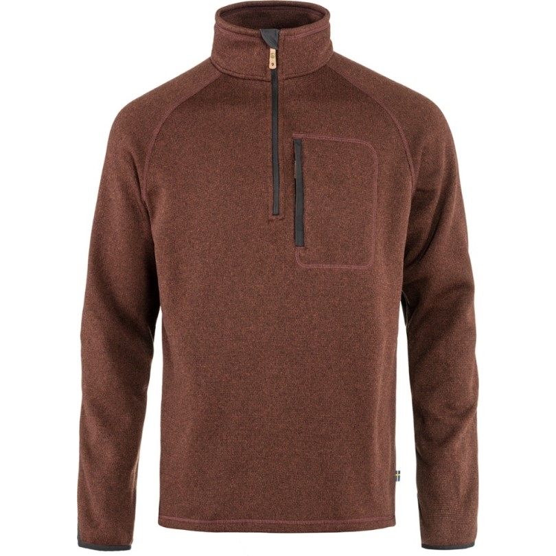 Fjällräven Ovik Fleece-pullover Mit Halbem Reißverschluss Herren Rei Coop Autumn Leaf