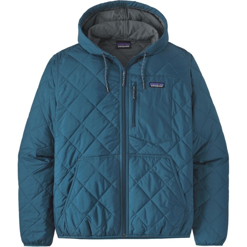 Blue Rei Co-op Patagonia Diamond Quilted Insulated Bomber Hoodie Herren