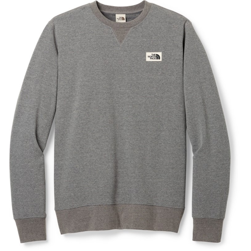 Grau Rei Coop The North Face Herren-sweatshirt Mit Runden Aufnähern Herren