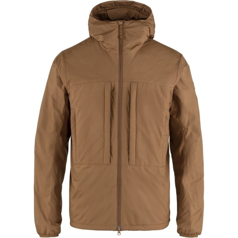 Braun Fjällräven Keb Wolle Gefütterter Isolierter Hoodie Herren Rei Coop