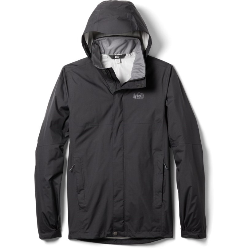 Schwarze Rei Coop Rainier Regenjacke Herren Große Größen