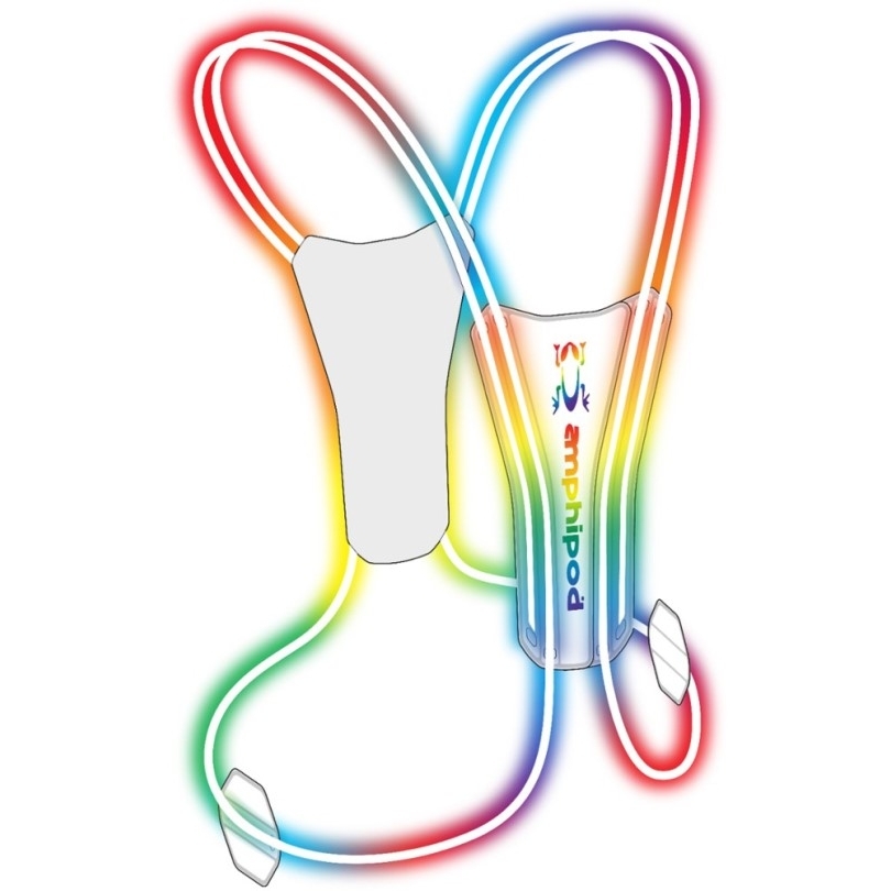 Amphipod Xinglet Optic Beam Lite Blinkende Reflektierende Weste Rei Coop Rainbow