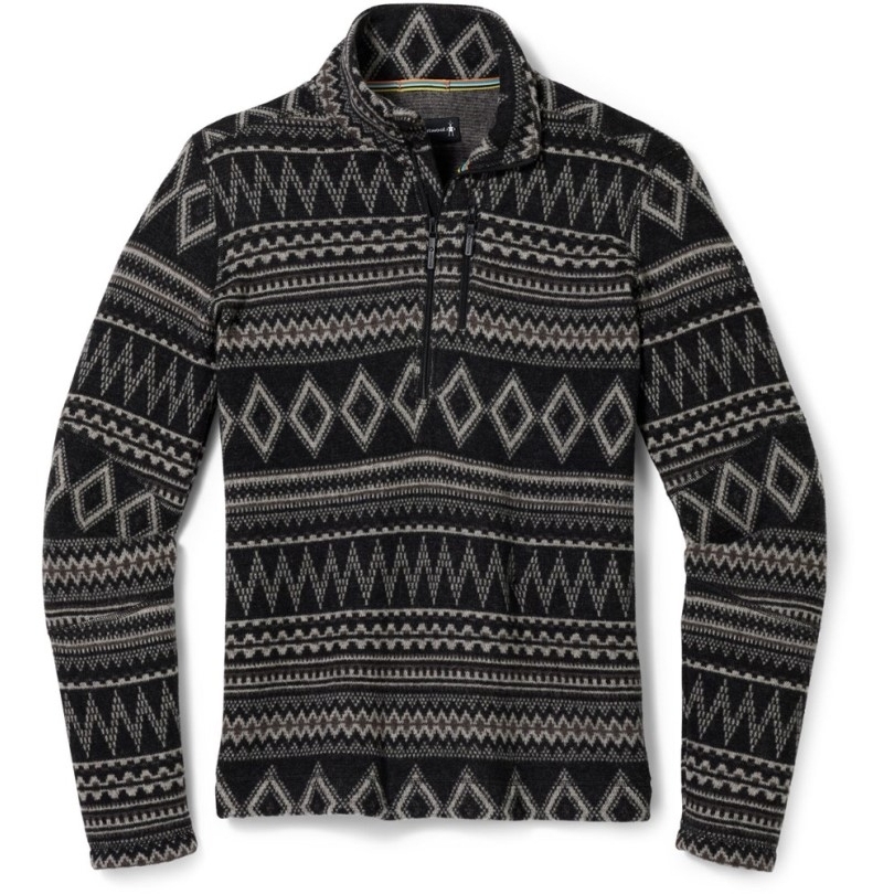 Rei Coop Schwarz Smartwool Hudson Trail Fleece-pullover Mit Halbem Reißverschluss Herren