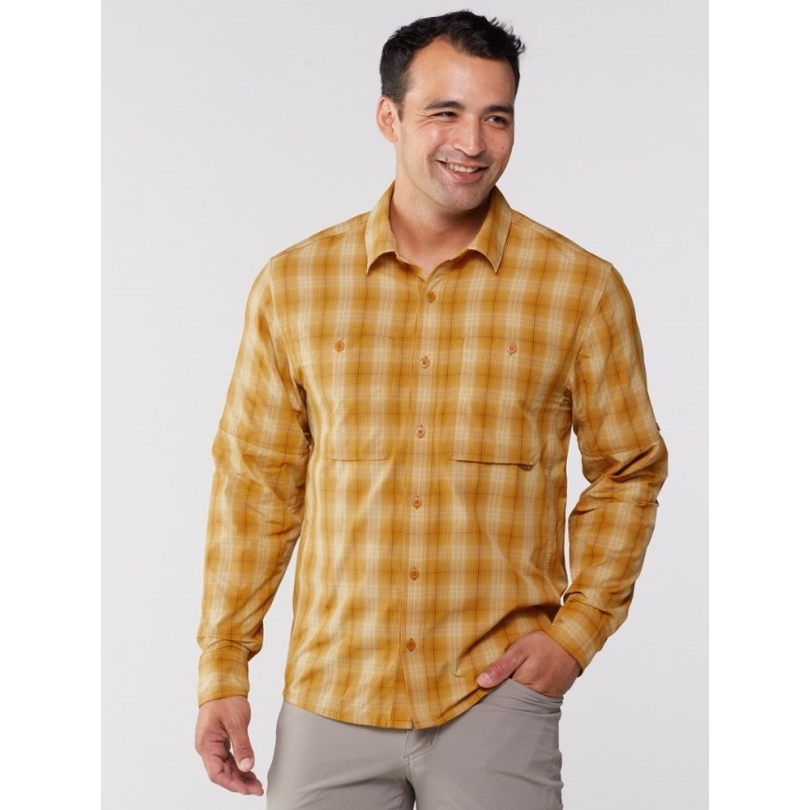 Flut Rustikal Gold Rei Coop Sahara Muster Langarm Hemd Herren