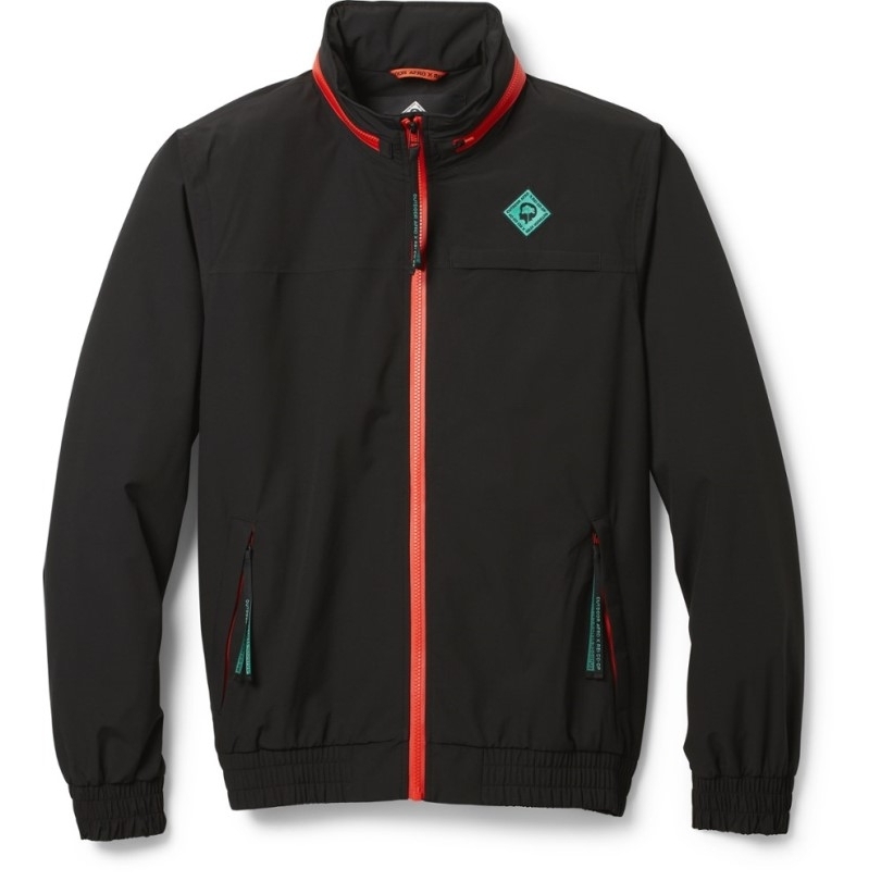 Schwarze Outdoor Afro Rei Coop Shelljacke Herren