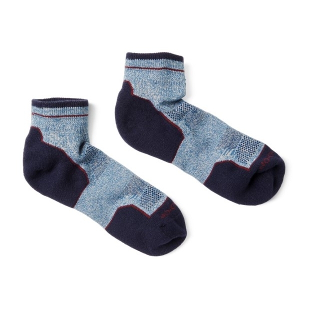 Blaue Rei Coop Coolmax Ecomade Leichte Flash-Viertelsocken