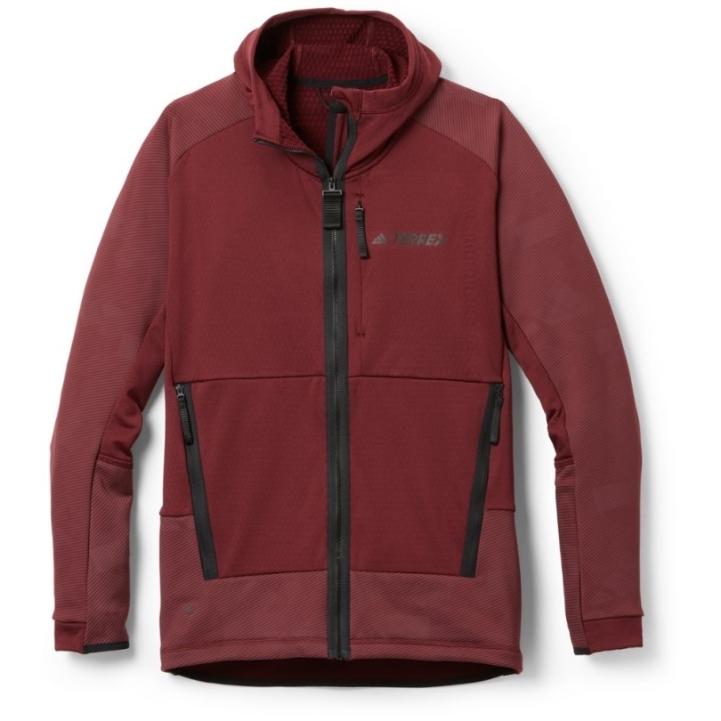 Adidas Terrex Tech Flooce Kapuzenfleecejacke Herren Red Rei Co-op