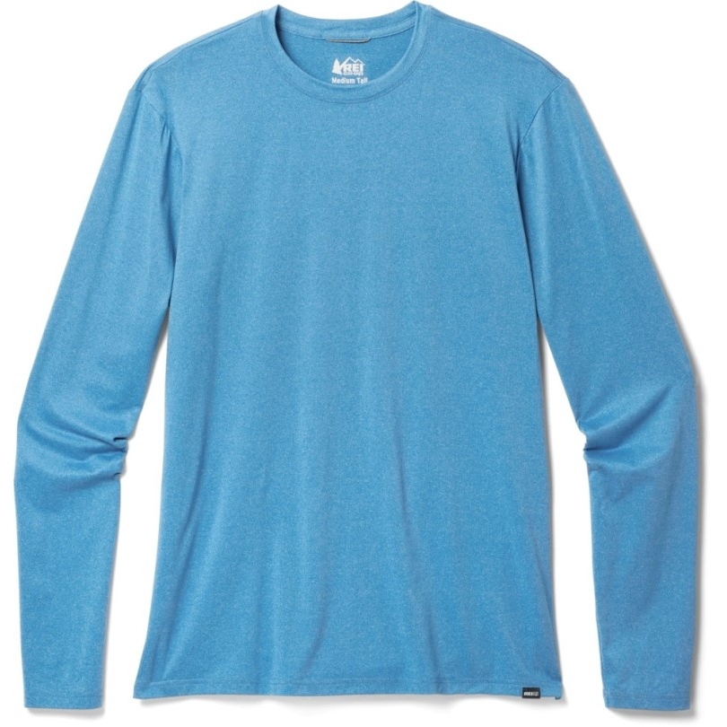 Blau Rei Coop Sahara Langarm T-shirt Herren Große Größen