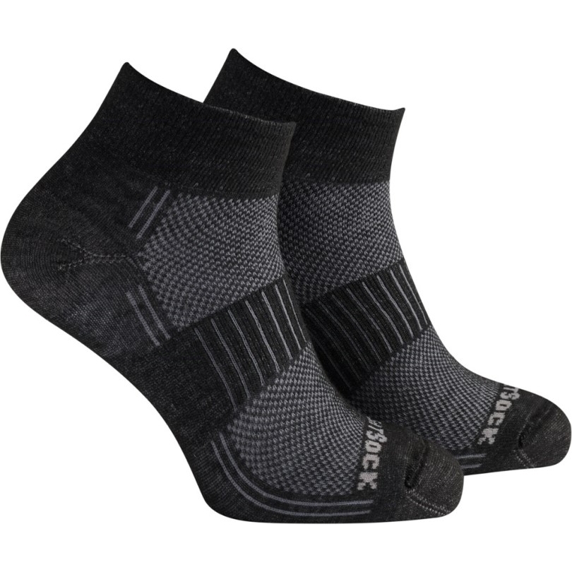 Wrightsock Coolmesh Ii Viertelsocken Schwarz Meliert Rei Coop