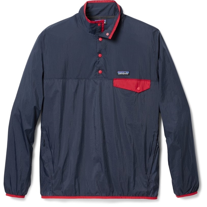 Blau Rei Coop Patagonia Houdini Snap-t Pullover Jacke Herren