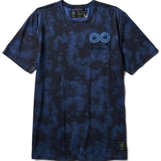Blau Rei Coop Roark Mathis Farn Batik T-shirt Herren