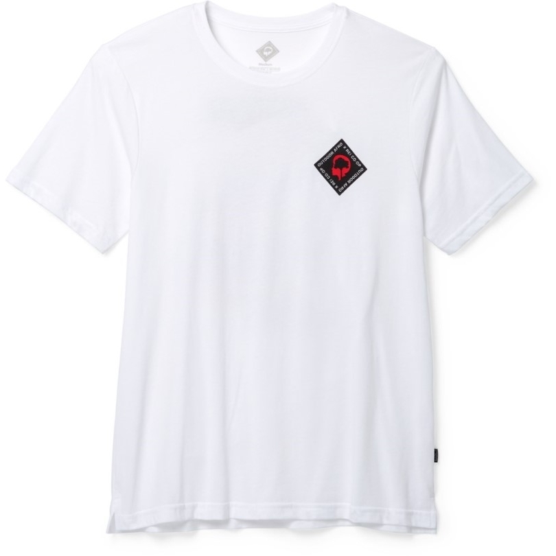 Weißes Outdoor-Afro-Rei-Coop-Outdoor-Afro-Grafik-T-Shirt Herren