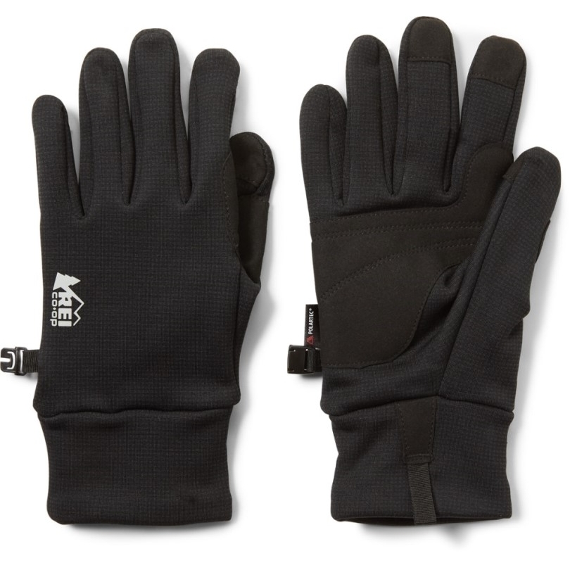 Schwarz Rei Coop Polartec Wind Pro Fleece Handschuhe 2.0