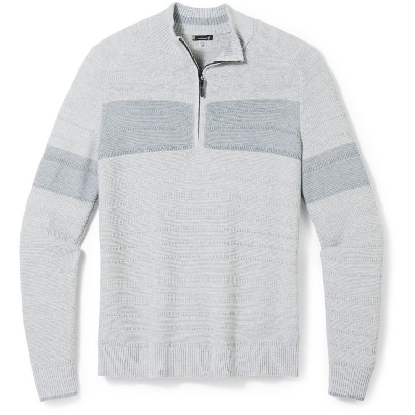Grau-natur Smartwool Ripple Ridge Stripe Pullover Mit Halbem Reißverschluss Herren Rei Coop