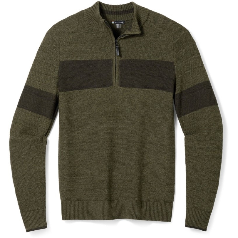 Smartwool Ripple Ridge Streifen Pullover Mit Halbem Reißverschluss Herren Rei Coop Woods Htr