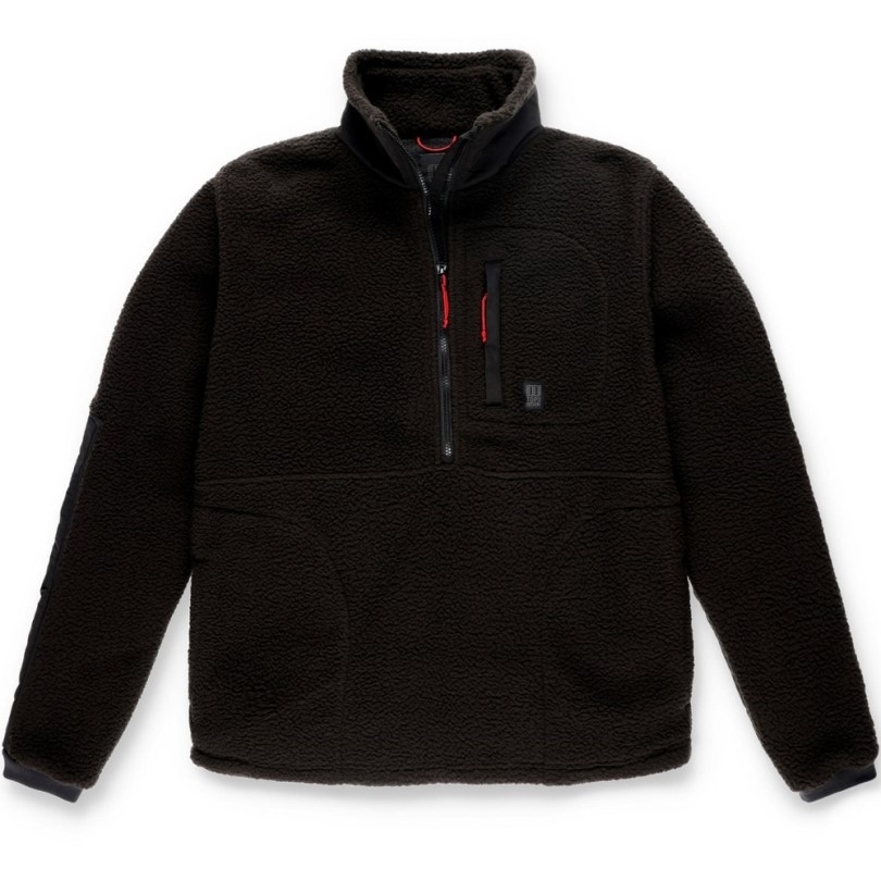 Topo Designs Bergfleecepullover Herren Rei Coop Schwarz
