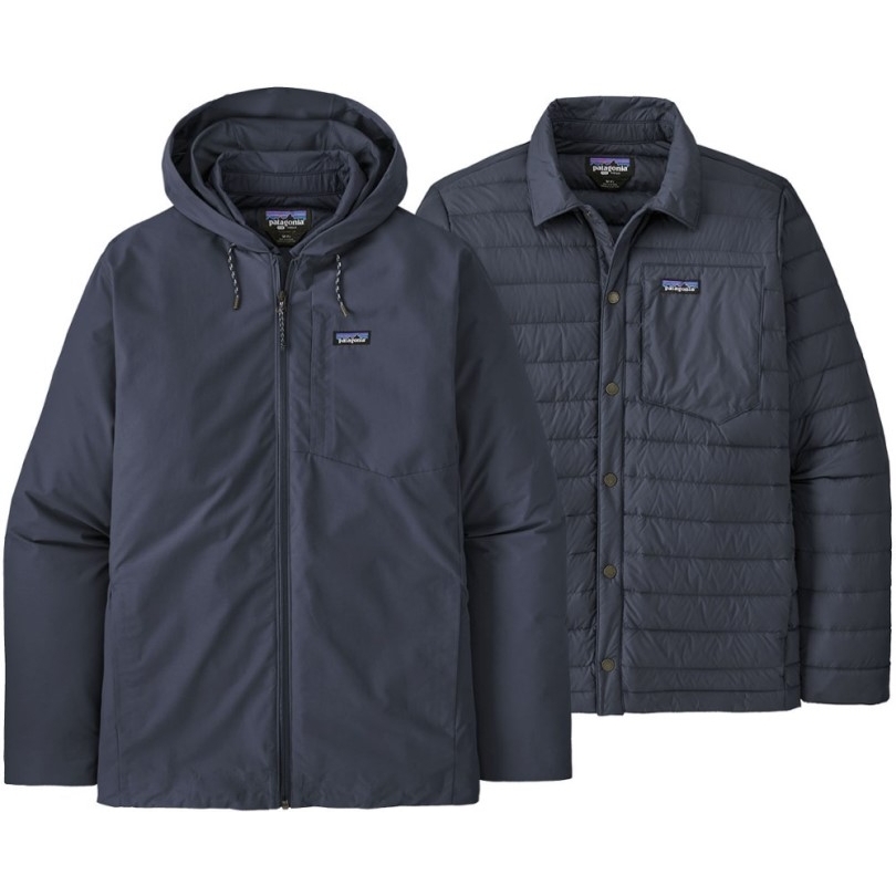 Blau Rei Coop Patagonia Downdrift 3-in-1 Jacke Herren