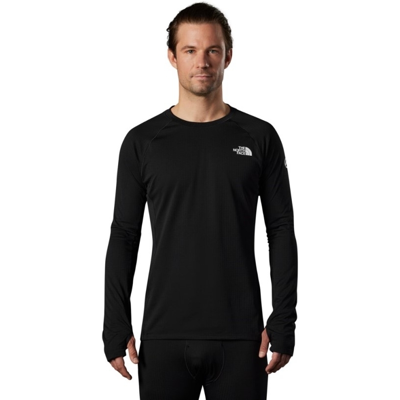 Rei Coop The North Face Summit Pro 120 Crew Base Layer Top Herren Schwarz