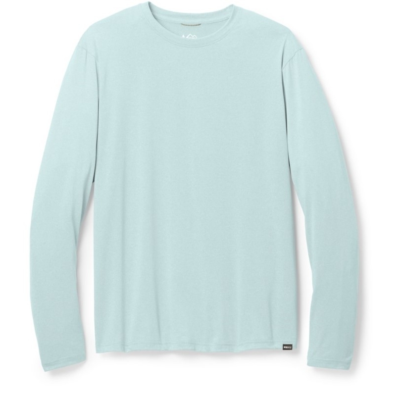 Blau Rei Coop Sahara Langarm T-shirt Herren