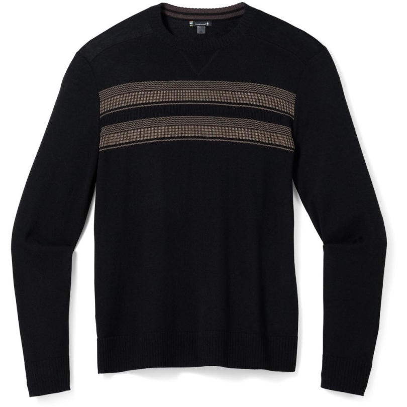 Smartwool Sparwood Stripe Rundhalspullover Herren Rei Coop Schwarz