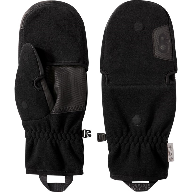 Schwarzer Rei Coop Outdoor-Forschungsgreifer Plus Wandelbare Fäustlinge