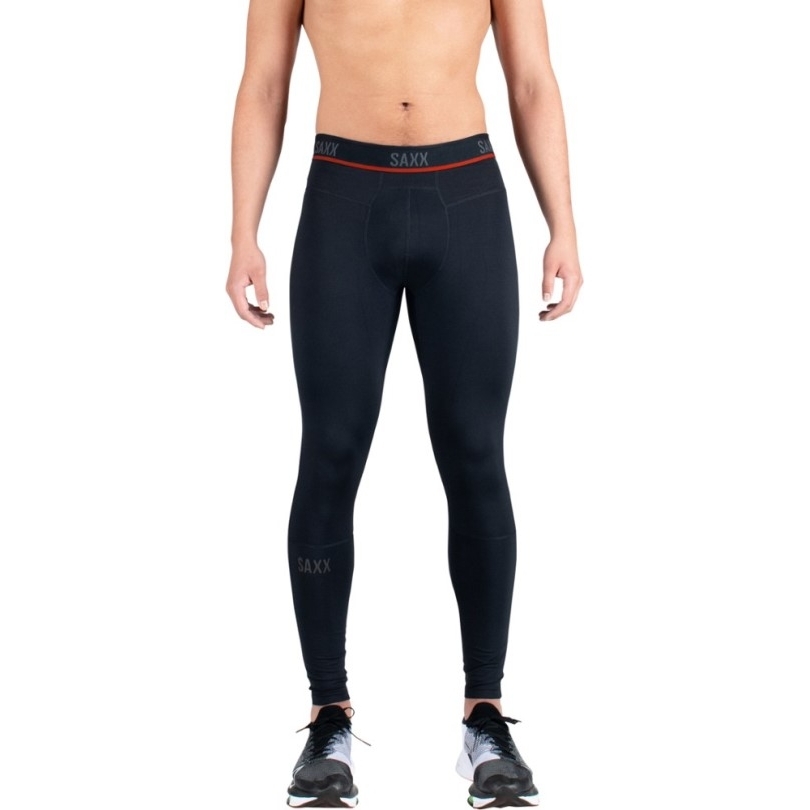 Saxx Kinetic Kompressionsnetzstrumpfhose Herren Rei Coop Schwarz