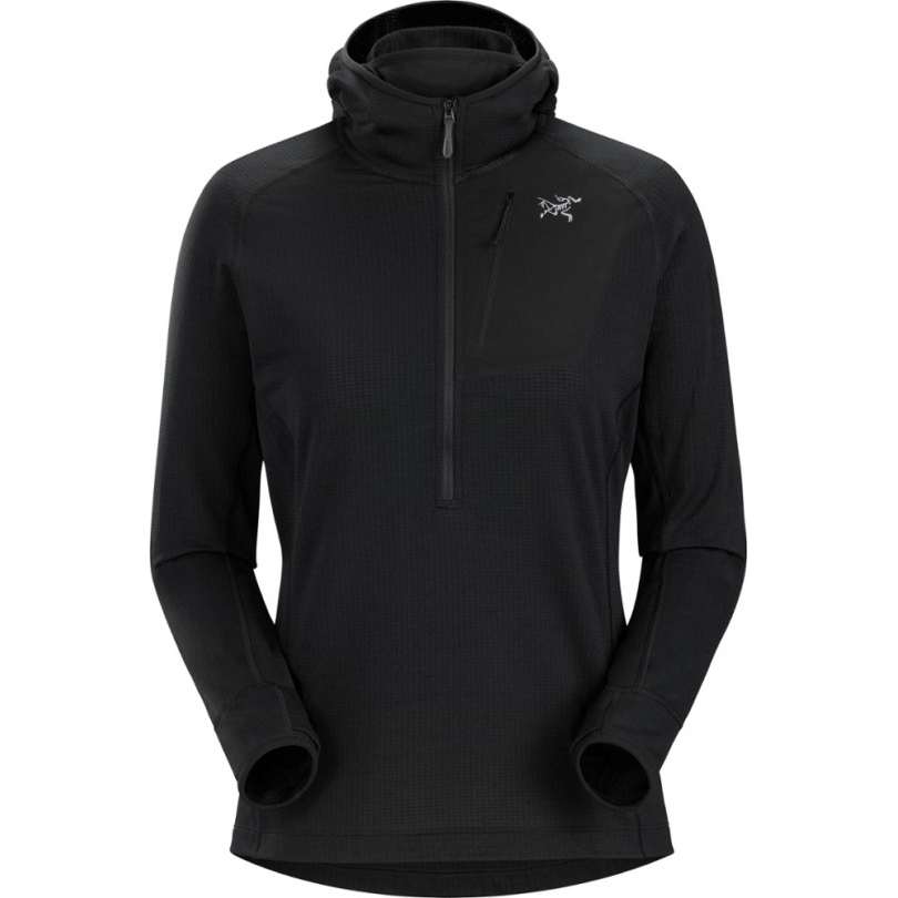 Schwarz Rei Co-op Arc'teryx Delta Fleece-Hoodie Mit Halbem Reißverschluss Herren