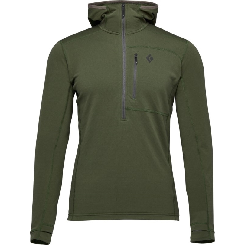 Schwarzer Diamant-Koeffizient-Hoodie Mit Viertelreißverschluss Für Herren Tundra Rei Co-op