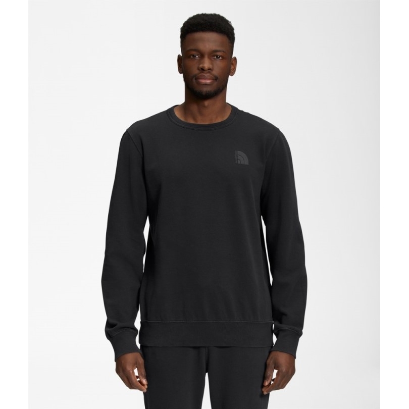 Schwarz Rei Coop The North Face Stückgefärbter Rundhalspullover Herren