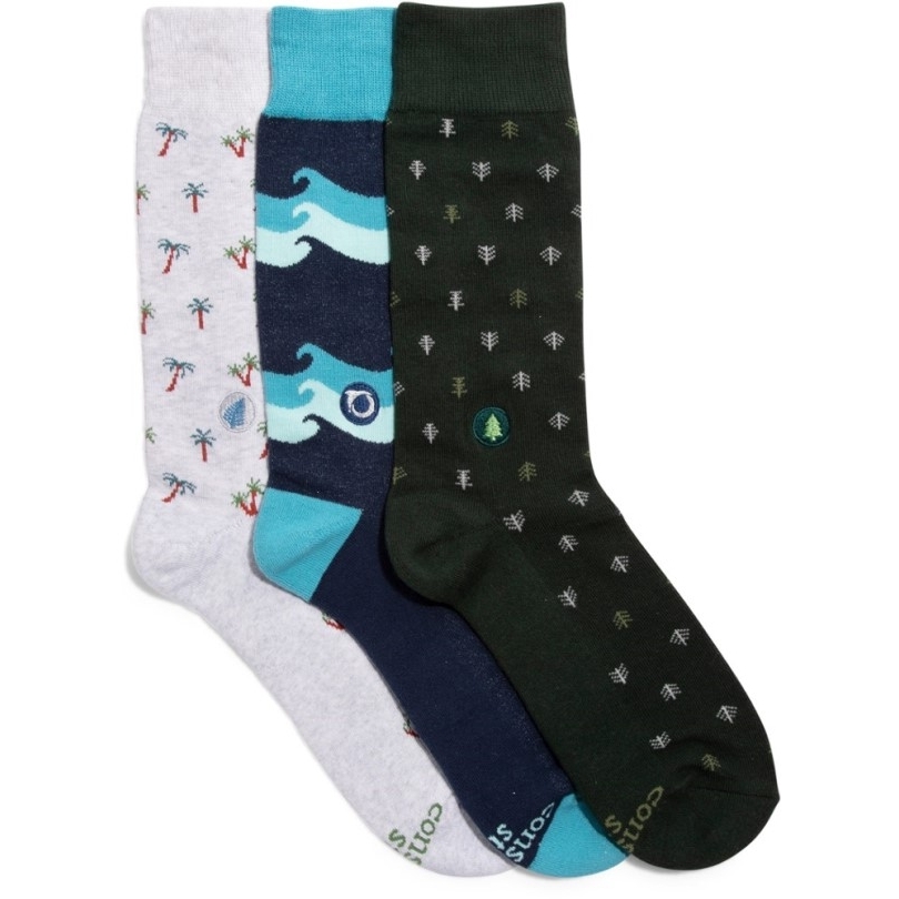 Rei Co-op Conscious Step Protect The Planet Socken Geschenkbox 3 Paar Multi
