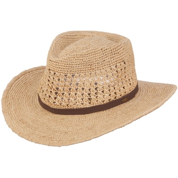Hellbrauner Scala Puerto Fein Gehäkelter Outback-hut Aus Raffiabast Herren Rei Coop