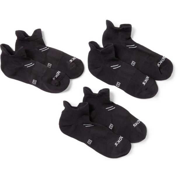 Schwarze Rei Co-op Brooks Einlaufsocken 3 Paar