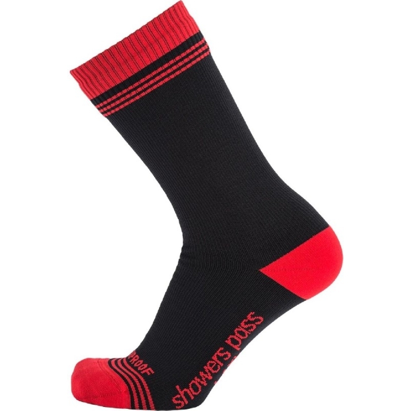 Black Showers Pass Crosspoint Wasserdichte Radsocken Schwarz/chili Rei Coop
