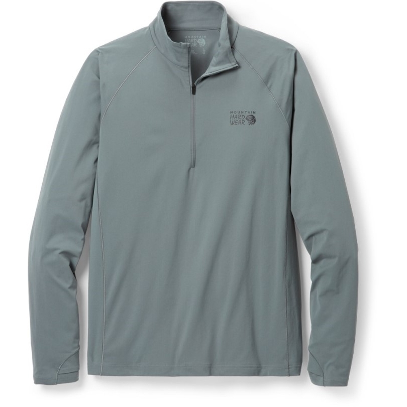Rei Coop Graues Mountain Hardwear Mountain Stretch-Hemd Mit Halbem Reißverschluss Herren