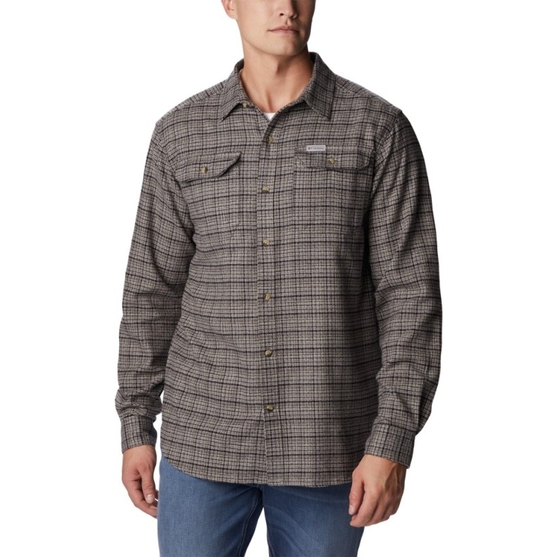 Grau Columbia Flare Gun Utility Langärmliges Hemd Herren Rei Coop