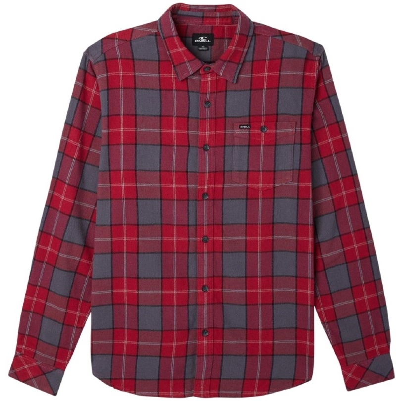 O'neill Redmond Kariertes Stretch-flanellhemd Herren Rot Rei Co-op