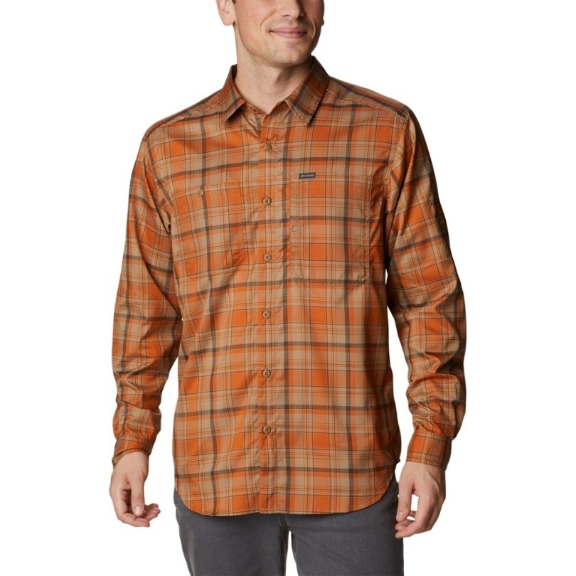 Rei Coop Columbia Silver Ridge Utility Lite Kariertes Langarmhemd Herren Warm Kupfer Multi