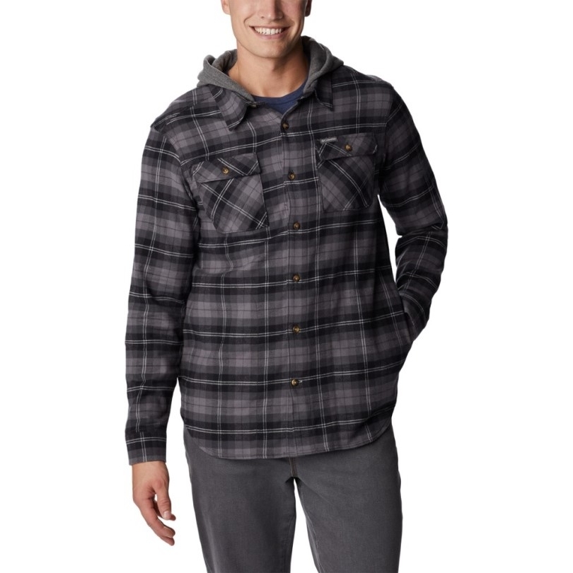 Columbia Flare Gun Flanell Hoodie Herren Schwarz Rei Coop