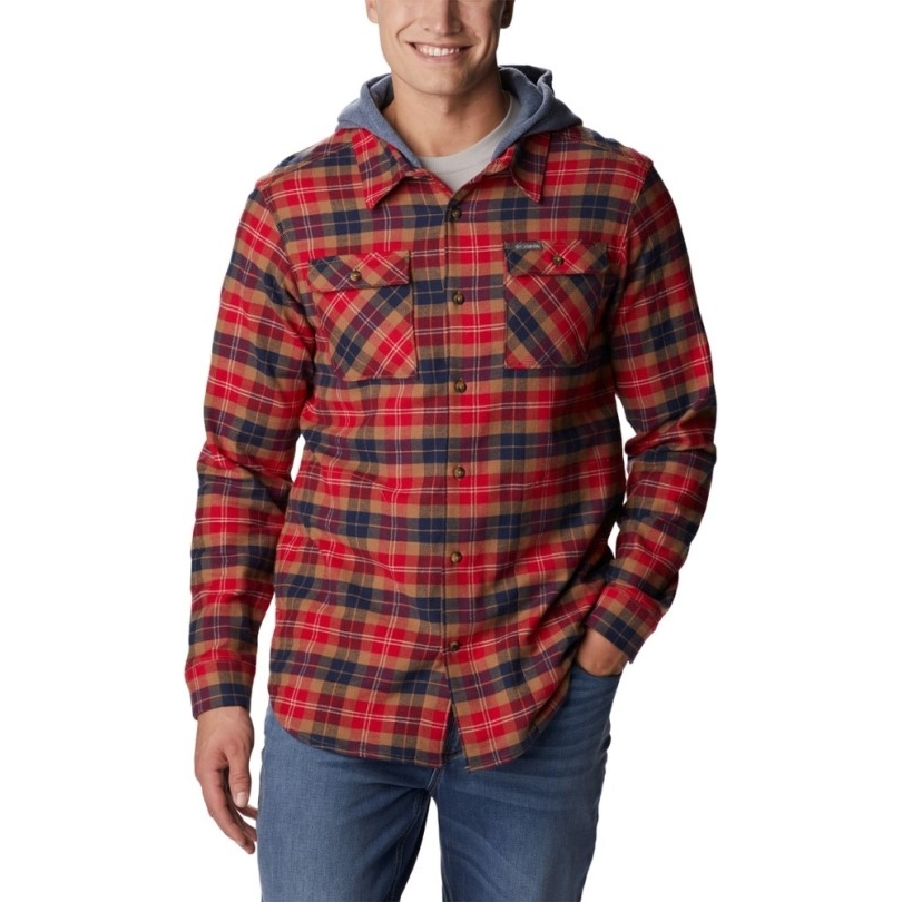 Rei Co-op Red Columbia Flare Gun Flanell Hoodie Männer
