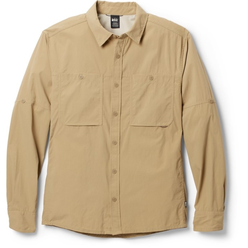 Burlap Rei Co-op Sahara Solides Langarm-Shirt Für Männer