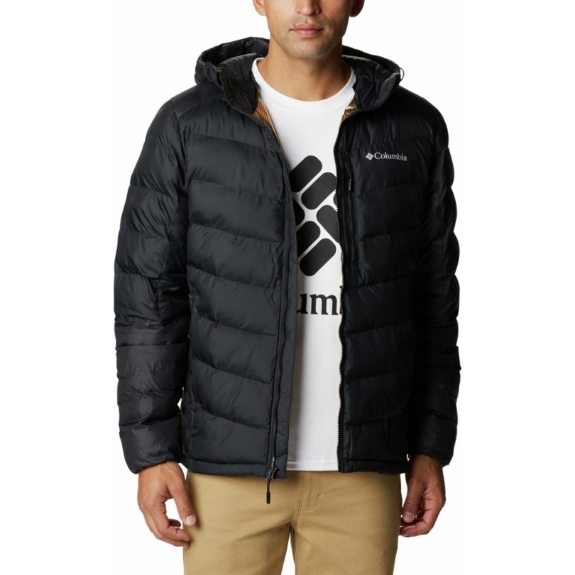 Columbia Labyrinth Loop Kapuzenisolierte Jacke Herren Schwarz Rei Coop
