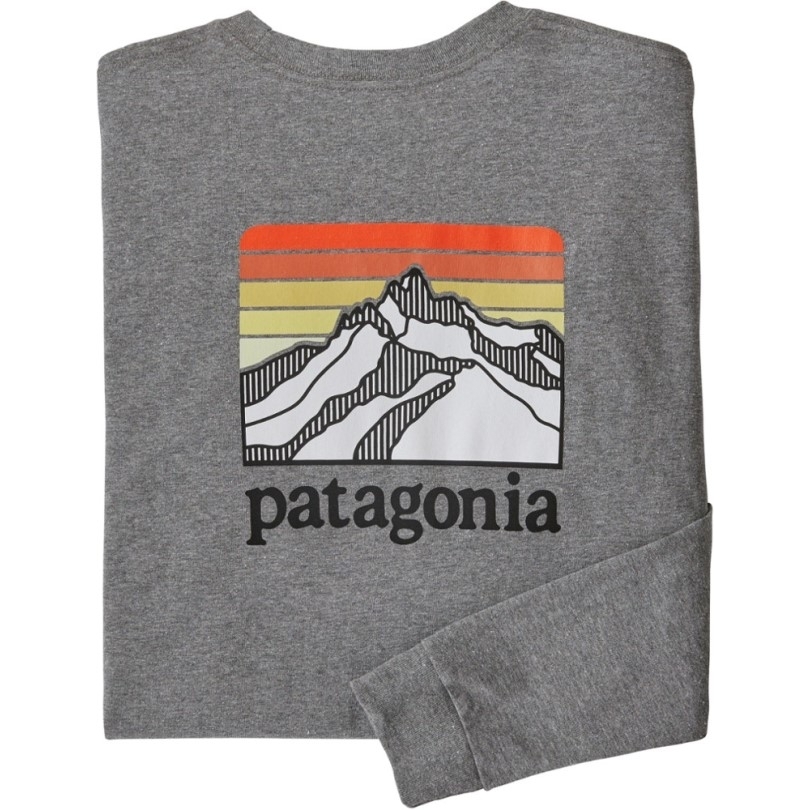 Gravel Patagonia Line Logo Ridge Langarm Responsibili-T-Shirt Herren Rei Co-op