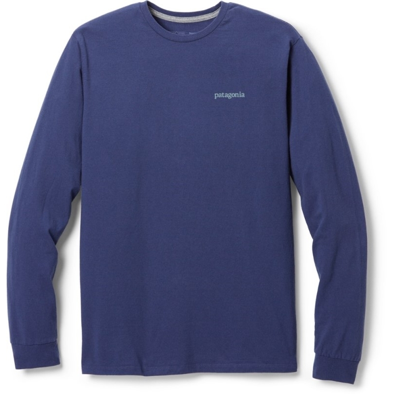 Patagonia Line Logo Ridge Langarm Responsibili-tee T-shirt Herren Blau Rei Co-op