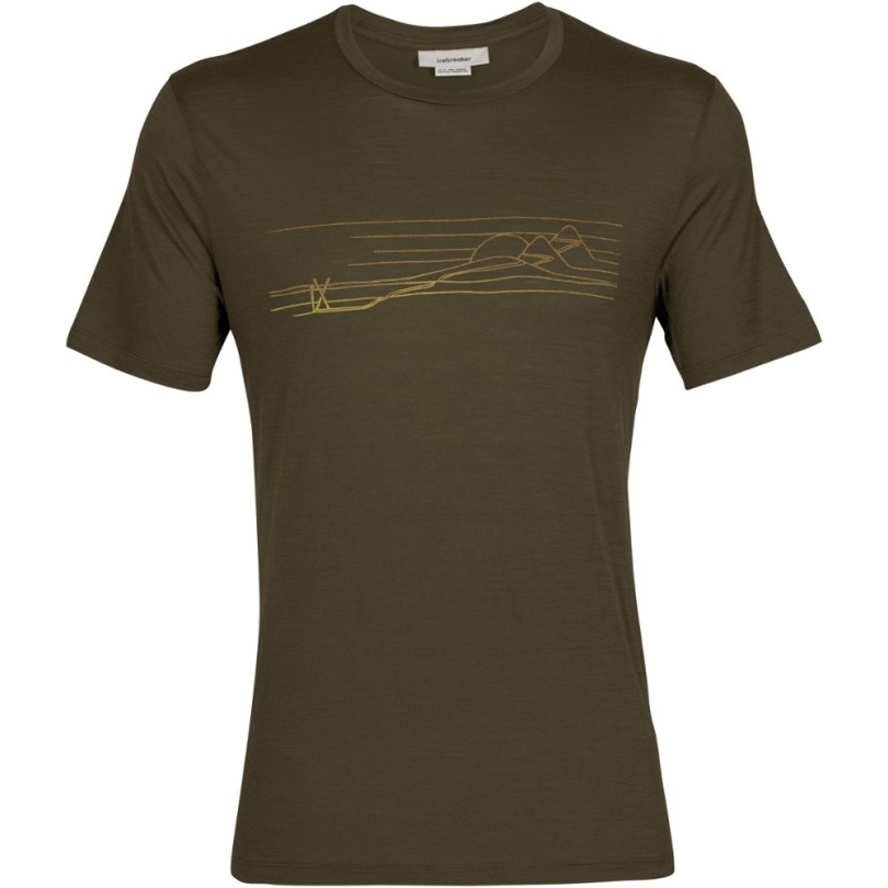 Rei Coop Loden Icebreaker Tech Lite Ii Ski Streifen T-shirt Herren