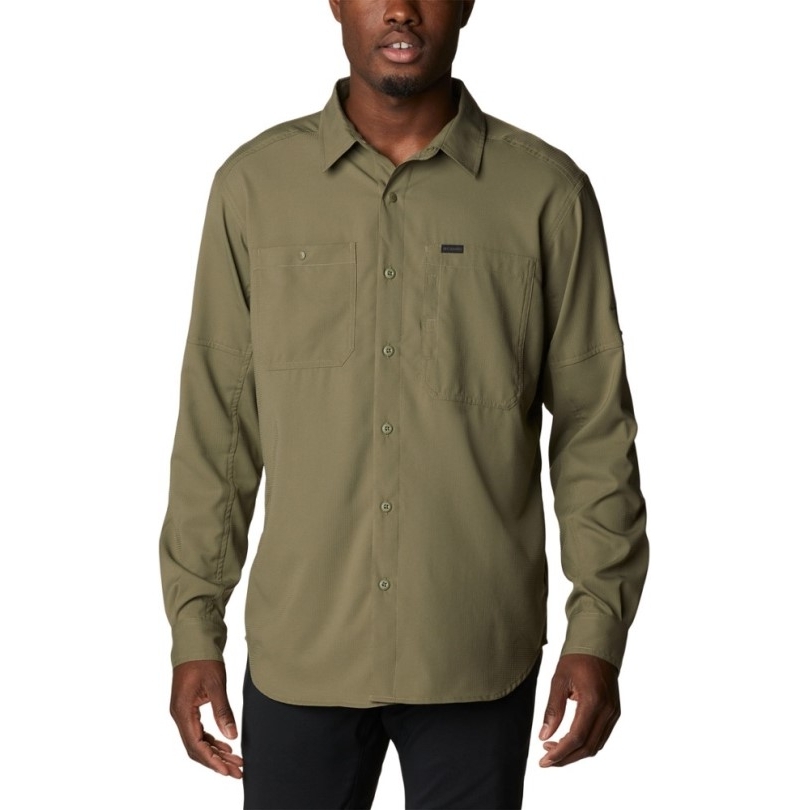 Rei Coop Columbia Silber Ridge Utility Lite Langarmshirt Herren Grün