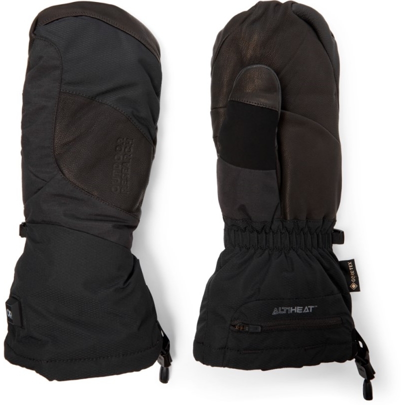 Rei Coop Black Outdoor Research Vorherrschende Beheizte Gore-Tex-Fäustlinge