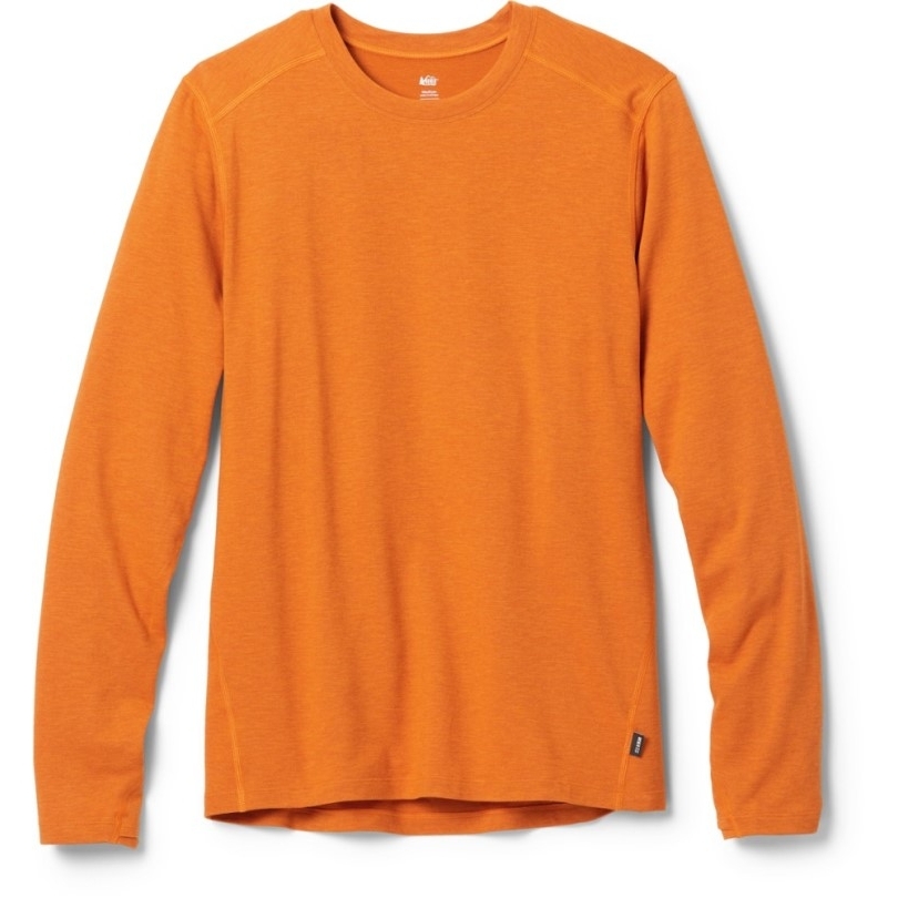 Orange Rei Coop Mittelschweres Langarm-baselayer Für Herren