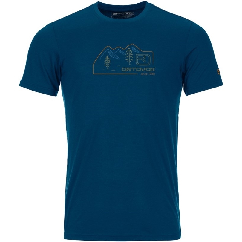 Blau Rei Coop Ortovox 140 Cooles Vintage Abzeichen T-shirt Herren