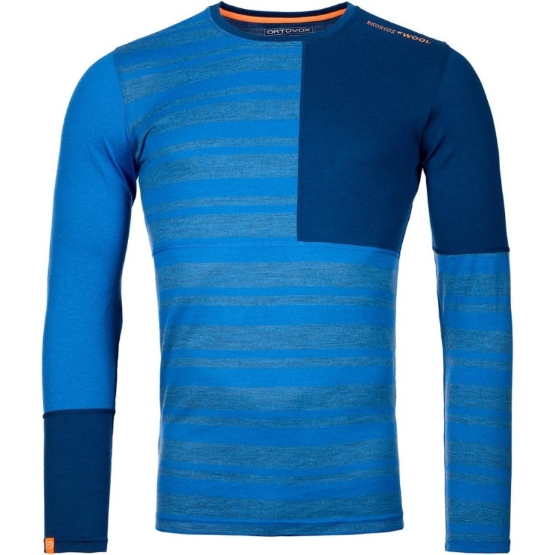 Blau Ortovox 185 Merino Rock'n'wool Langarm-unterhemd Herren Rei Coop